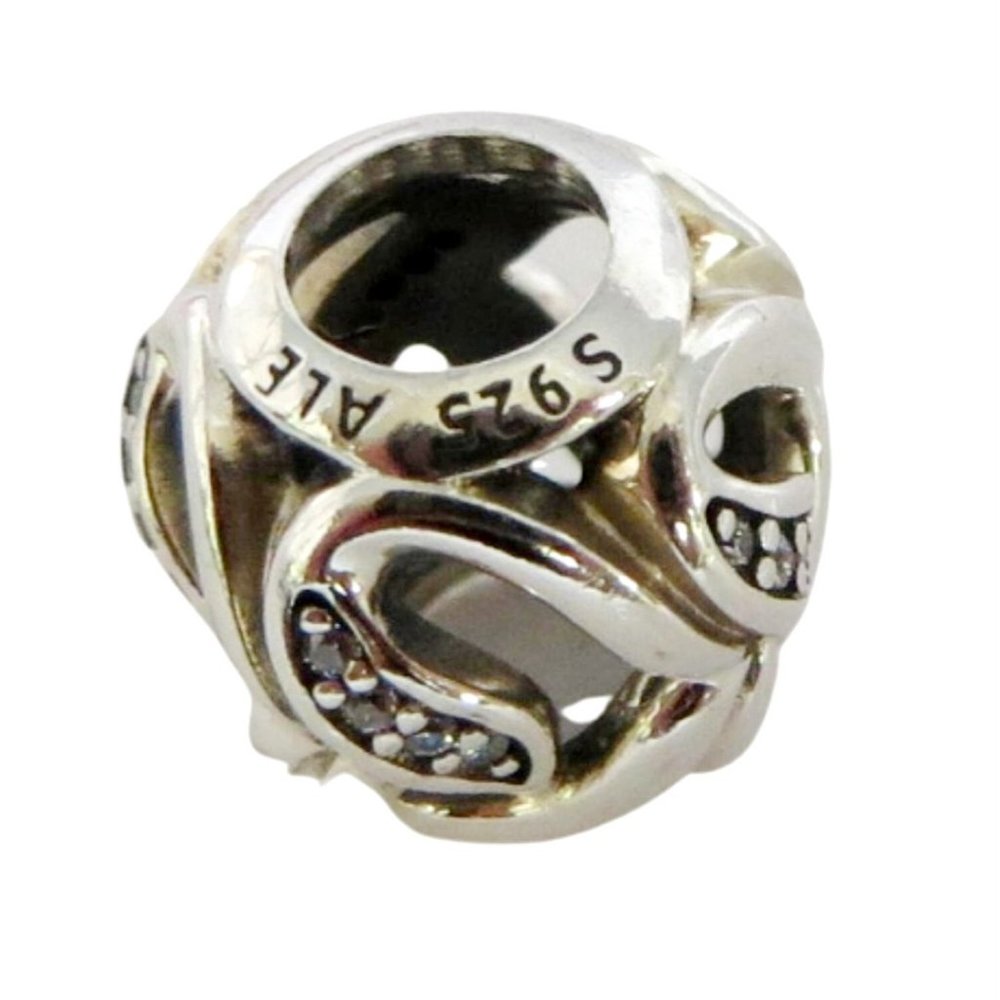 Pandora Sterling Silver Ribbons of Love Bracelet Bead